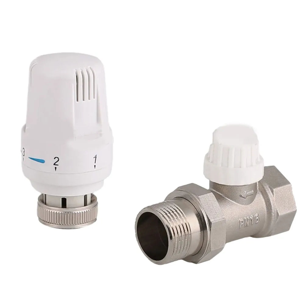 Automatic Thermostatic Radiator Valve G1/2 G3/4 Angle Valve for Heating