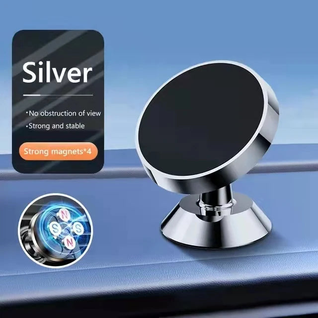 Magnetic Car Phone Holder – Secure Mount for GPS & Hands-Free Use, for iPhone, Samsung, Xiaomi & More"