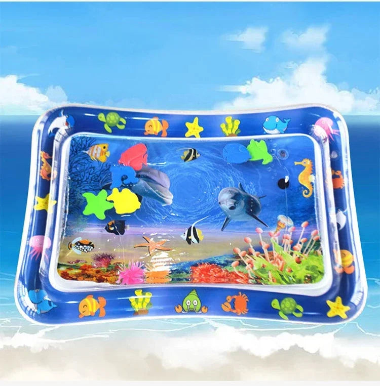 Baby Inflatable Water Play Mat Tummy Time Cushion Pad Early Learning Toy