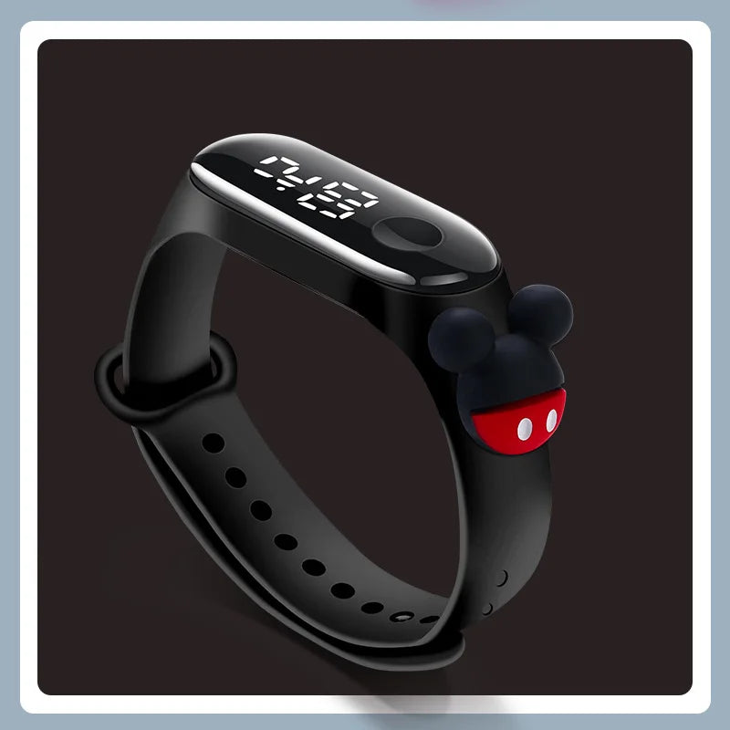 Kids LED Touch Watch Mickey Spiderman Sports Bracelet Waterproof
