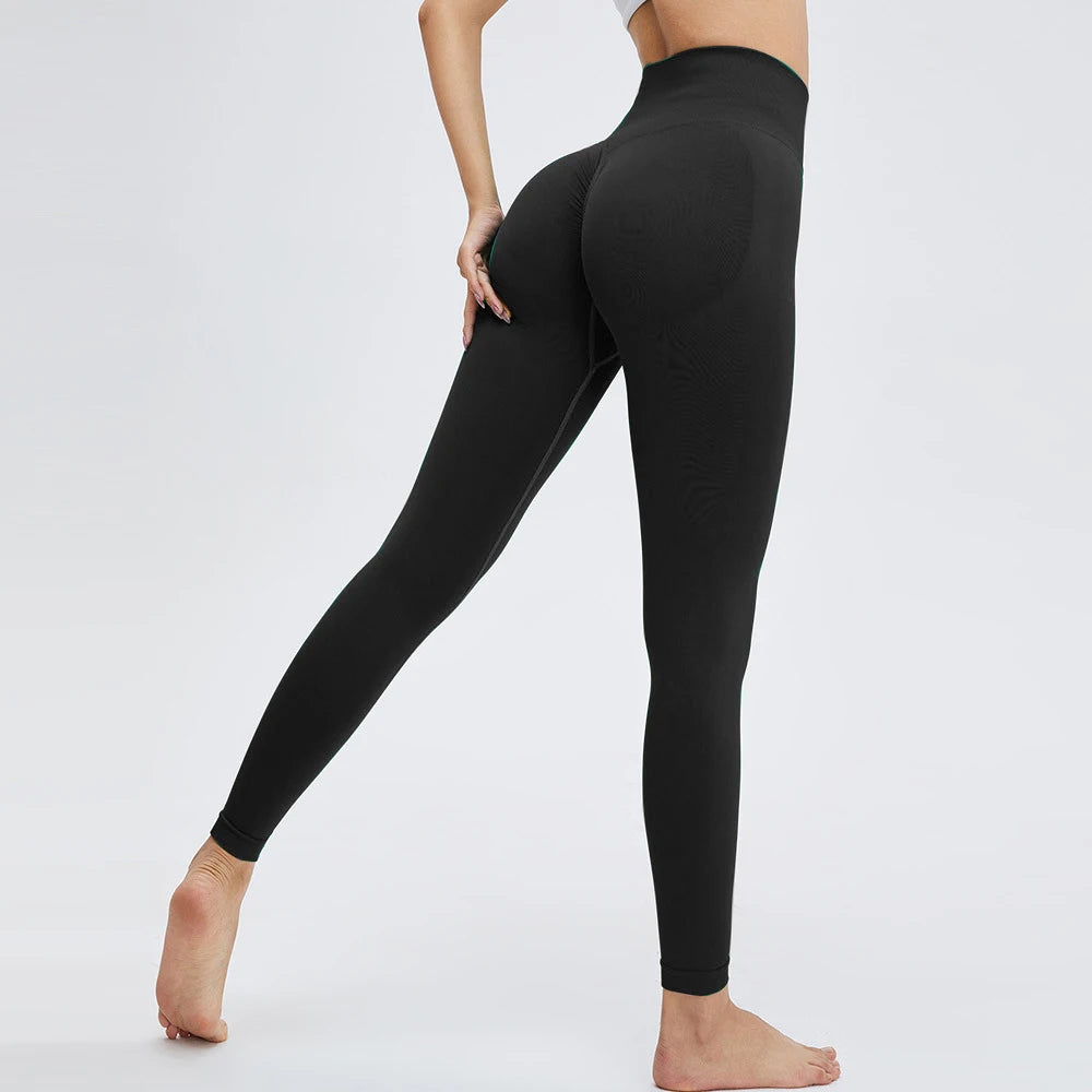 Women's Seamless Push-Up Leggings High Waist, Tummy Control, Gym Workout & Yoga Pants