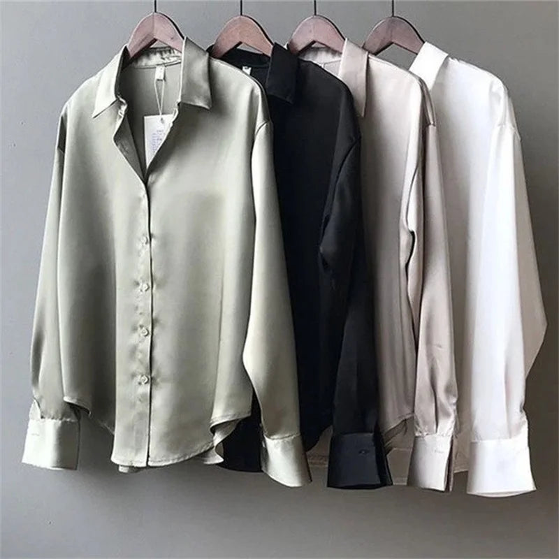 Sophisticated Lady Blouse  Versatile Long Sleeve Shirt