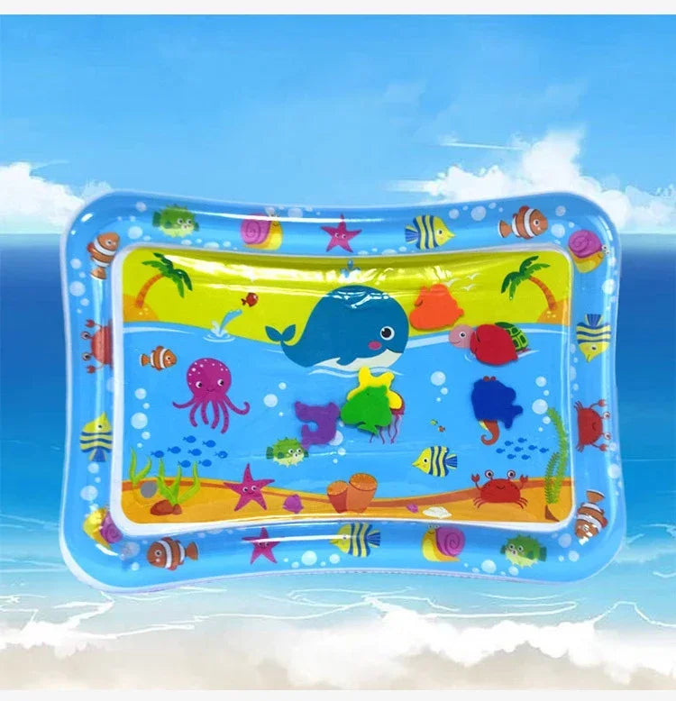 Baby Inflatable Water Play Mat Tummy Time Cushion Pad Early Learning Toy