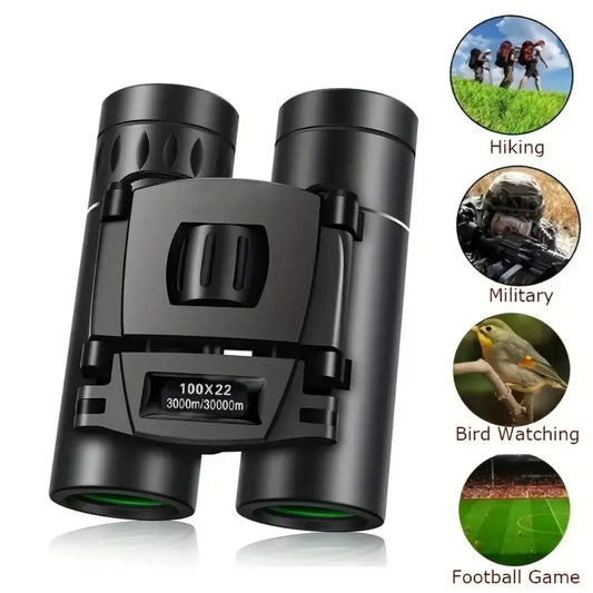 100x22 High-Power Binoculars Mini Night Vision Portable Telescope Outdoor