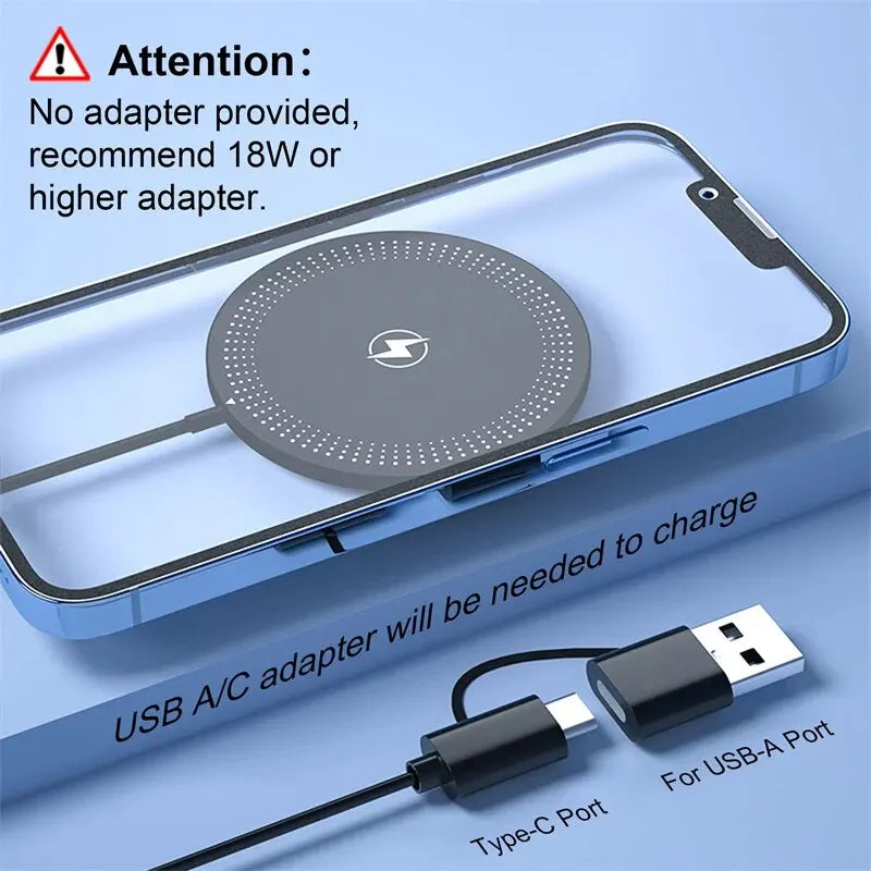 30W Magnetic Wireless Charger Stand Fast Charging for iPhone 15 14 13 12