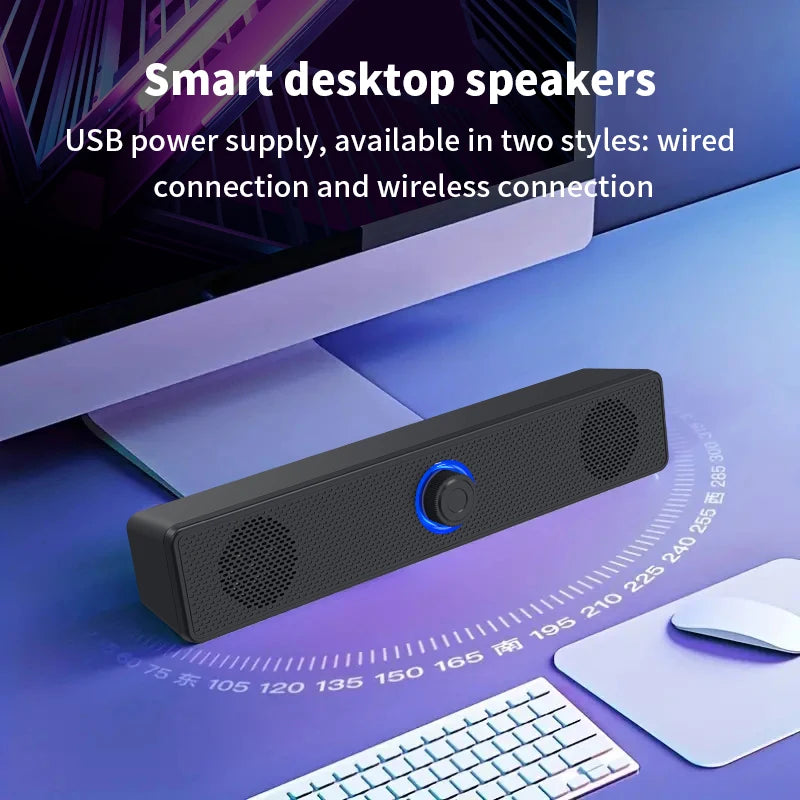 Lng Dual Speakers Wired (1002) & Bluetooth (3511), USB-Powered, 3.5mm AUX, LED, 3D Stereo for PC/Laptop/TV