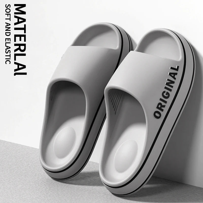 Unisex Letter Slides Slippers Thick Sole Anti-Slip Sandals for Summer