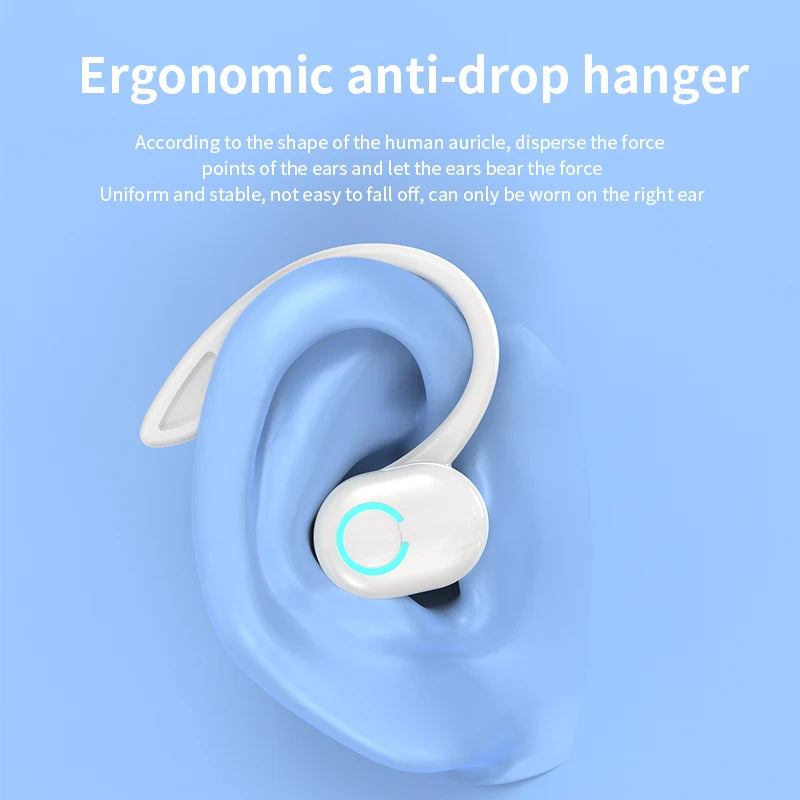 Bluetooth 5.2 Wireless Earphones Waterproof HiFi Stereo Earbuds, Ear Hook, Mic, Sports & Music