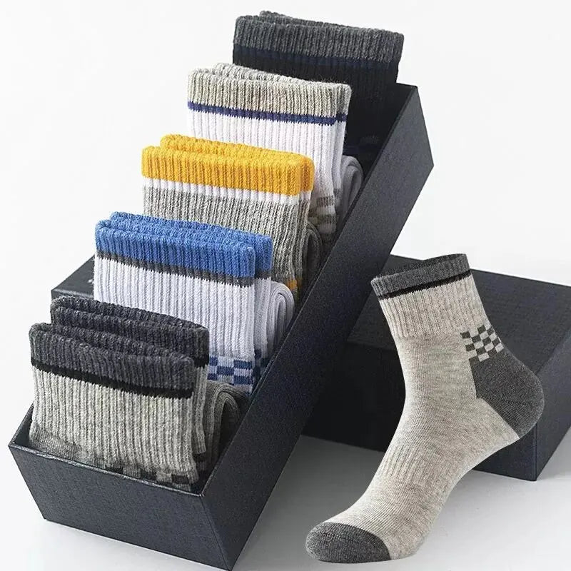 5 Pairs Men's Bamboo Socks Breathable Cotton Winter Business