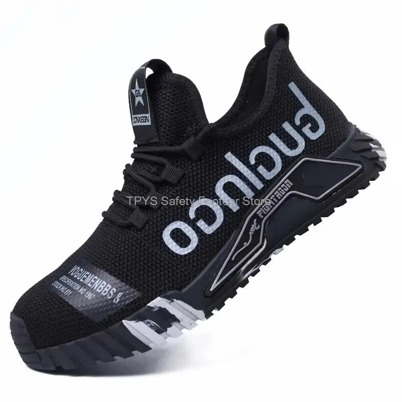 Men's Lightweight Steel Toe Safety Shoes – Breathable Anti-Puncture Boots