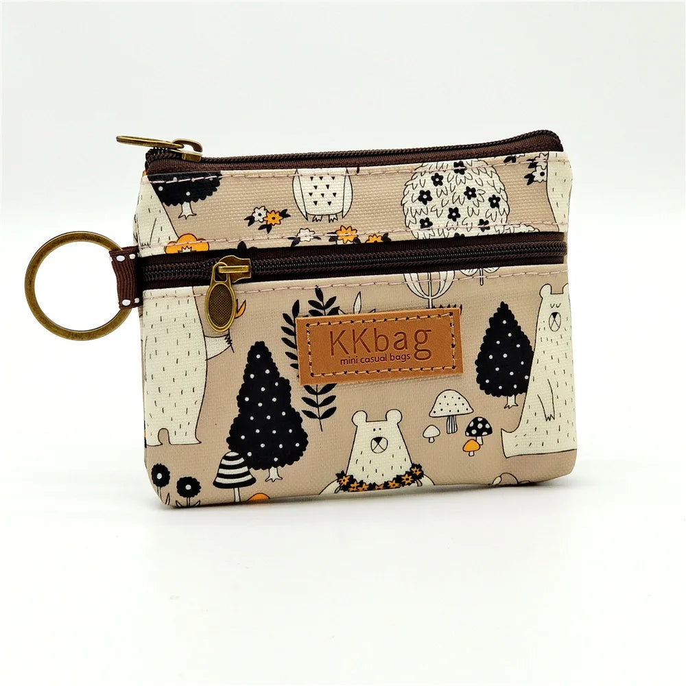 Cute Animal Zipper Wallet  Small Coin Purse & Card Holder for Students & Women