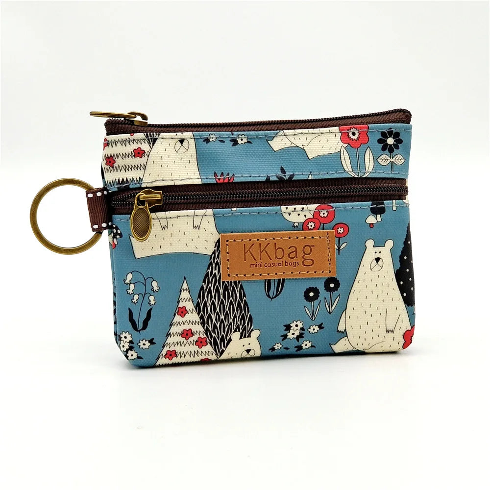 Cute Animal Zipper Wallet  Small Coin Purse & Card Holder for Students & Women