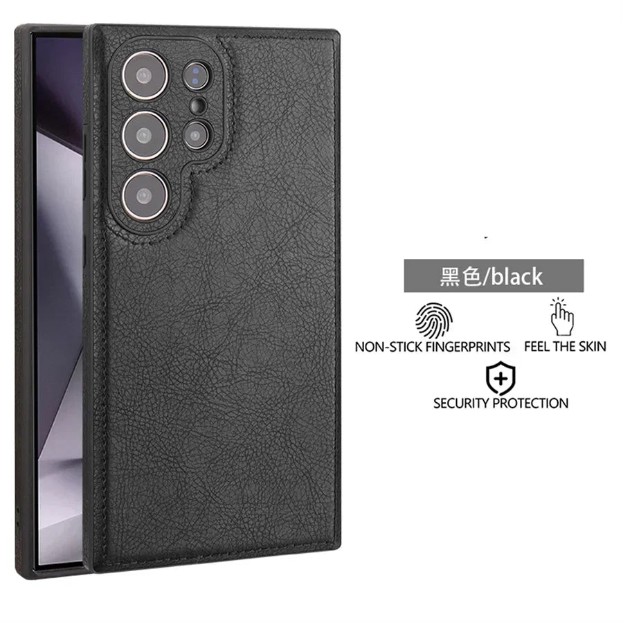 Luxury Vintage PU Leather Case Shockproof Soft Cover for Samsung Camera