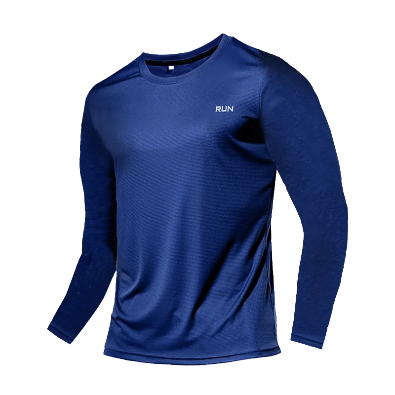 Men's Quick-Dry Long Sleeve T-Shirt – Breathable Gym & Running Top, Autumn Fitness Training Sportswear