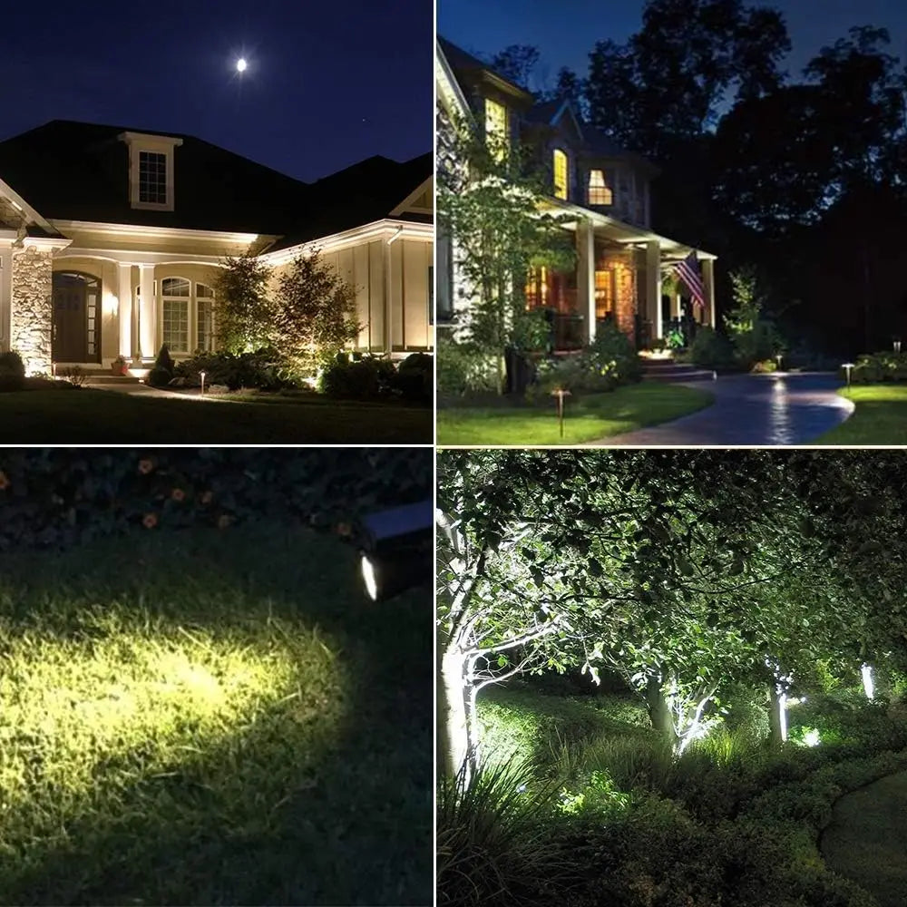 9 LED Solar Spotlights RGB Outdoor Landscape Lights, Adjustable Brightness, IP65 Waterproof Garden & Yard Decor