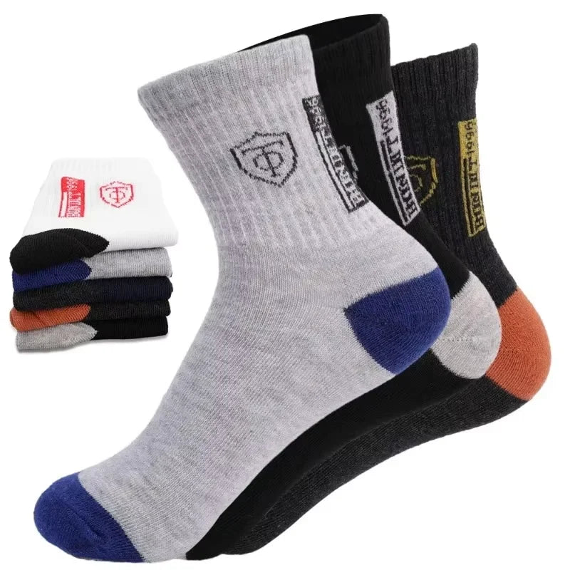 5 Pairs Men's Bamboo Socks Breathable Cotton Winter Business