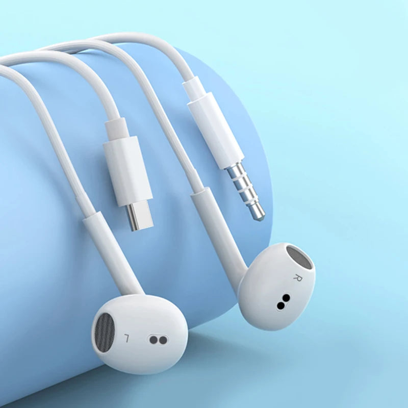 Original Type-C Wired Earphones For Xiaomi Mi 14 13 12 Pro Ultra, Redmi, Poco, Huawei, Samsung