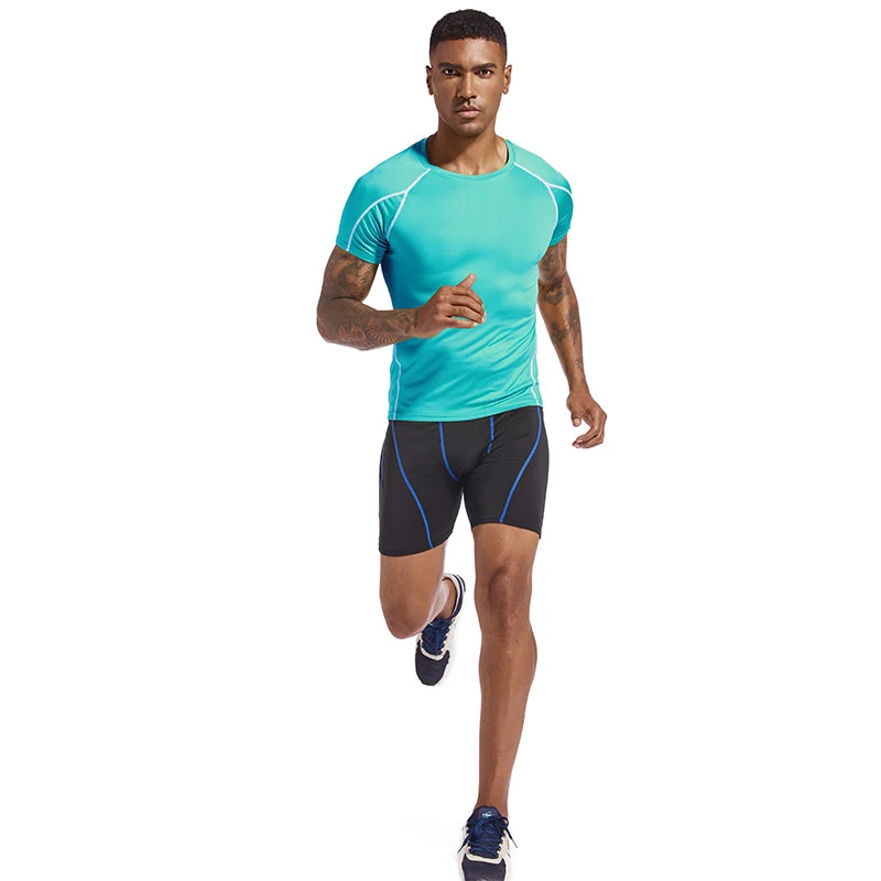 Men's Compression T-Shirt – Skinny Fit Gym & Running Tee, Quick-Dry Athletic Sportswear, Elastic Fitness Top