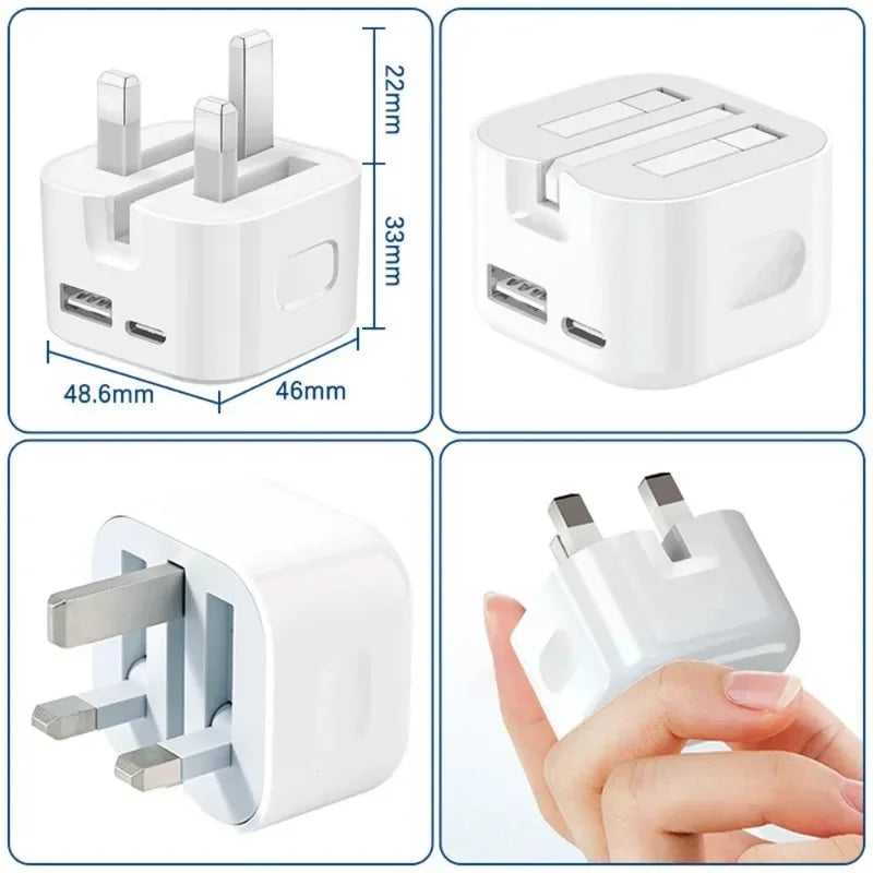 Fast USB Charger for iPhone 13 14 15 16 Samsung