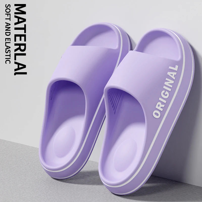 Unisex Letter Slides Slippers Thick Sole Anti-Slip Sandals for Summer