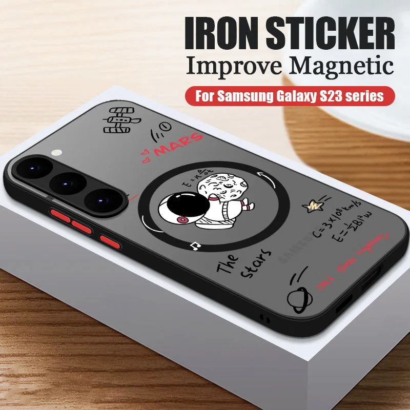 Magnetic Astronaut Case for Samsung Galaxy MagSafe Hard PC Back Cover