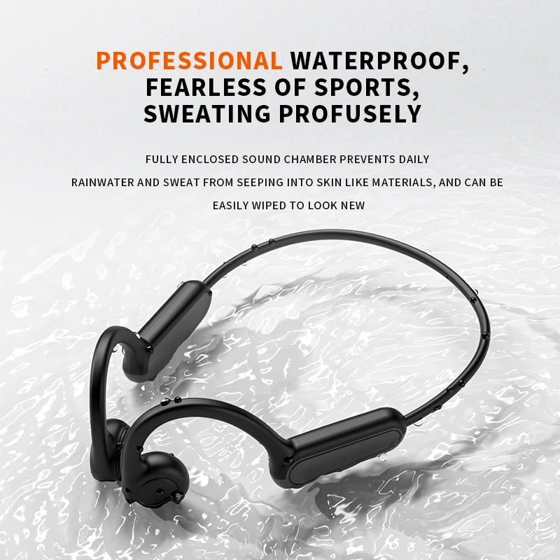 Bluetooth 5.3 Open-Ear Wireless Headphones Sport Ear Hook Waterproof