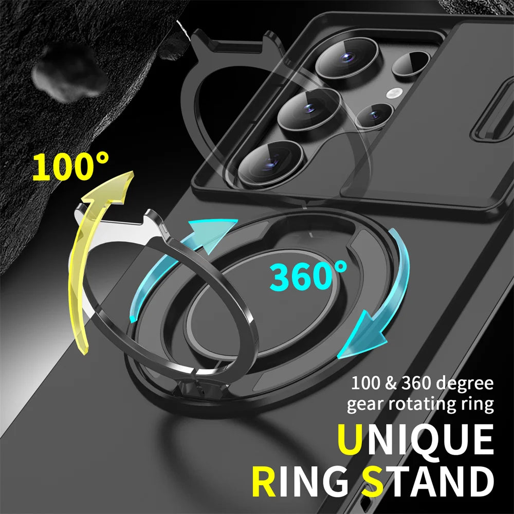 Slide Camera Protection Magnetic Stand Case for Samsung A05S Cover