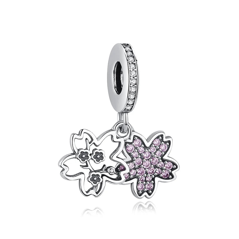 Silver Japanese Doll Fortune Cat Charm Bead for Bracelets
