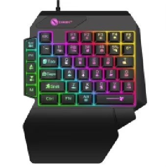 35-Key One-Handed Gaming Keyboard Wired Backlit Ultra-Slim for PC & Laptop