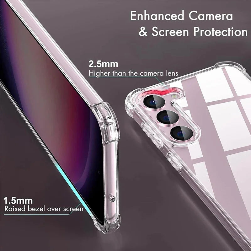 Hybrid Shockproof Clear Hard Case for Samsung Galaxy Protective Cover