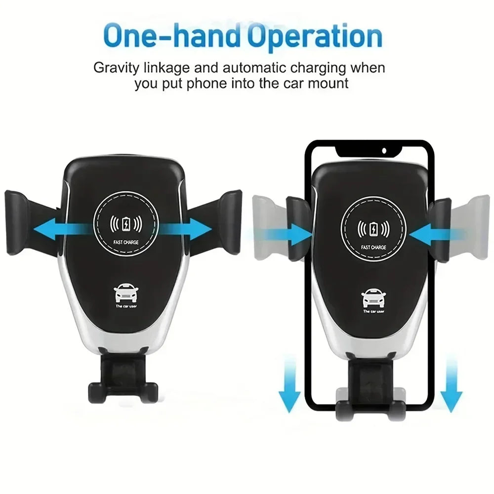 30W Fast Wireless Car Charger Mount for iPhone  Samsung