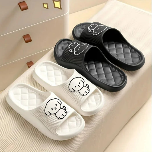 Cute Couple Pillow Slippers  Non-Slip EVA Indoor Bathroom Sandals