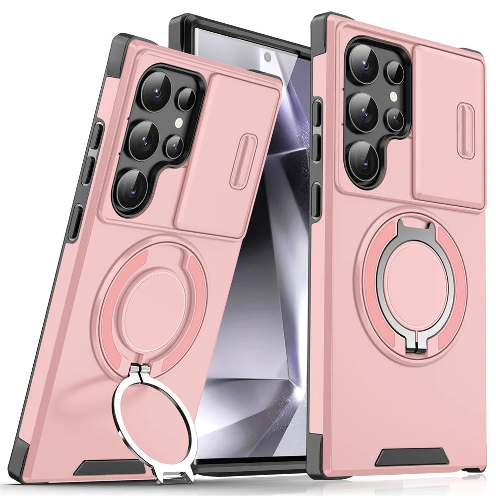Slide Camera Protection Magnetic Stand Case for Samsung A05S Cover