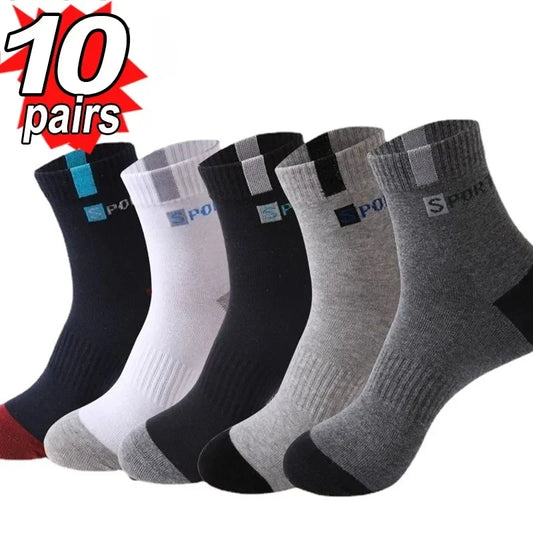 10 Pairs Men's Bamboo Socks Breathable Cotton Winter Business