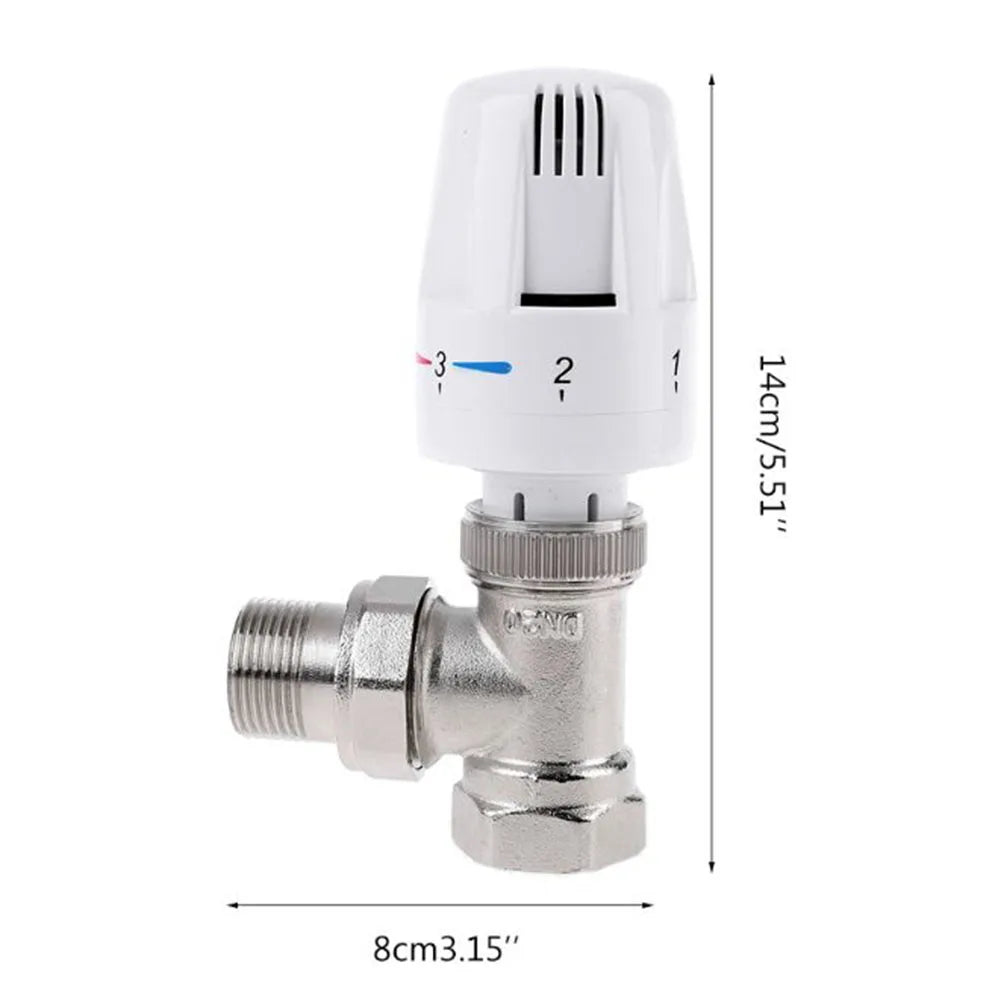 Automatic Thermostatic Radiator Valve G1/2 G3/4 Angle Valve for Heating