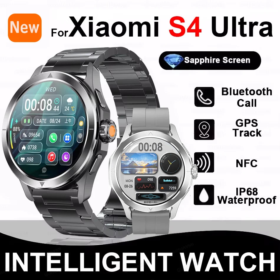 S4 Ultra Rugged Outdoor Smartwatch with AMOLED Display, GPS, NFC & Bluetooth Calling