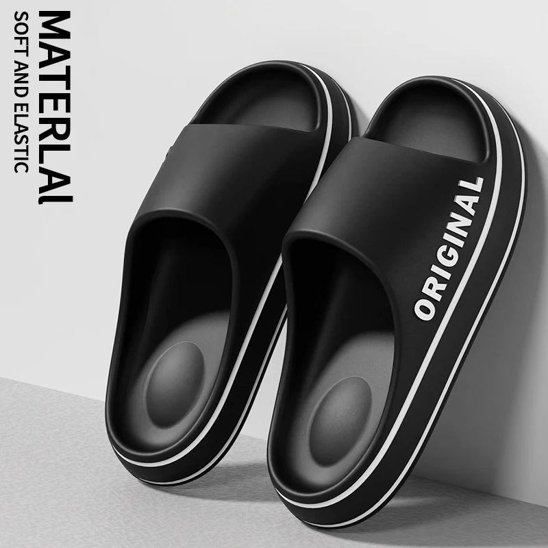 Unisex Letter Slides Slippers Thick Sole Anti-Slip Sandals for Summer