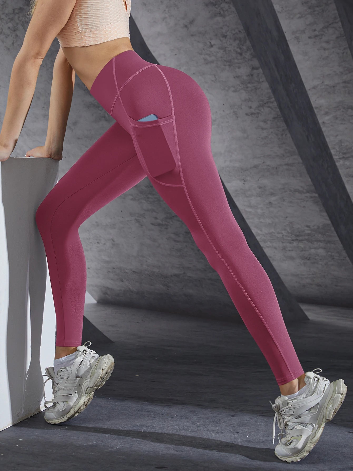 Women's High Waist Yoga Leggings – Stretch Tights with Pockets for Fitness