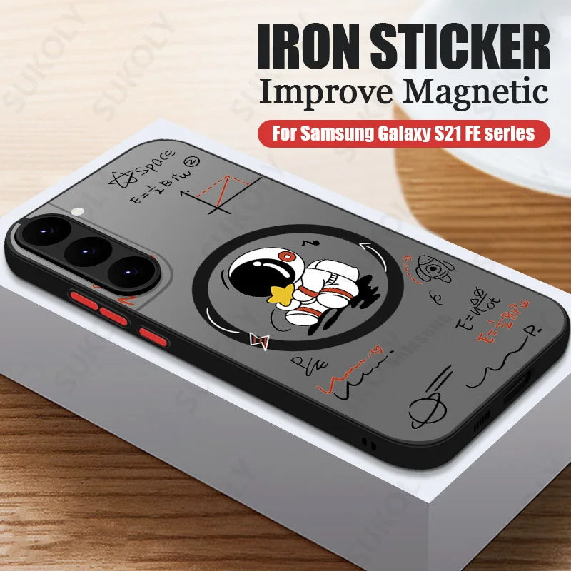 Magnetic Astronaut Case for Samsung Galaxy MagSafe Hard PC Back Cover