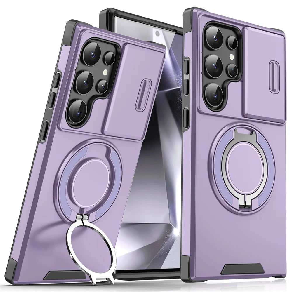 Slide Camera Protection Magnetic Stand Case for Samsung A05S Cover