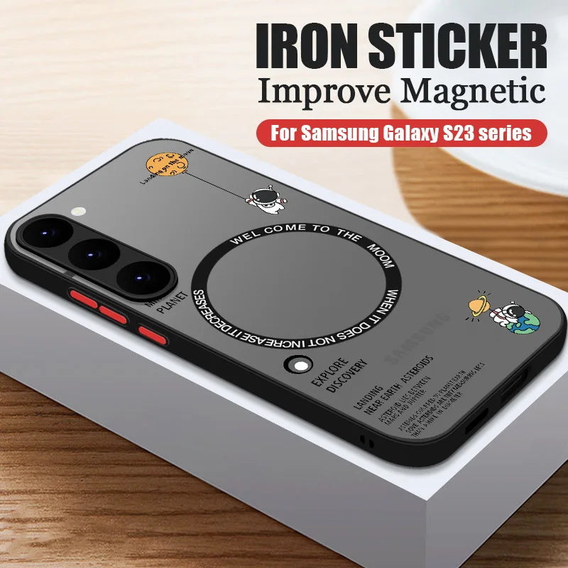 Magnetic Astronaut Case for Samsung Galaxy MagSafe Hard PC Back Cover
