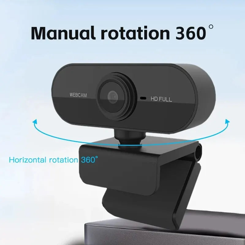 1080P HD USB Webcam with Microphone for PC Laptop Video Call & Streaming