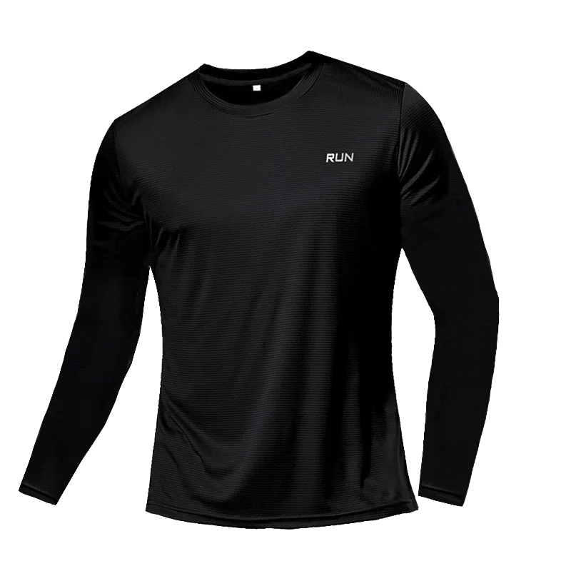 Men's Quick-Dry Long Sleeve T-Shirt – Breathable Gym & Running Top, Autumn Fitness Training Sportswear