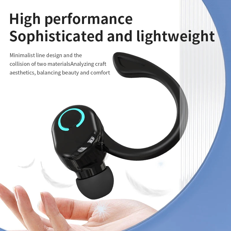 Bluetooth 5.2 Wireless Earphones Waterproof HiFi Stereo Earbuds, Ear Hook, Mic, Sports & Music