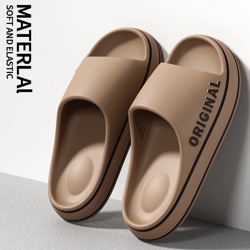 Unisex Letter Slides Slippers Thick Sole Anti-Slip Sandals for Summer