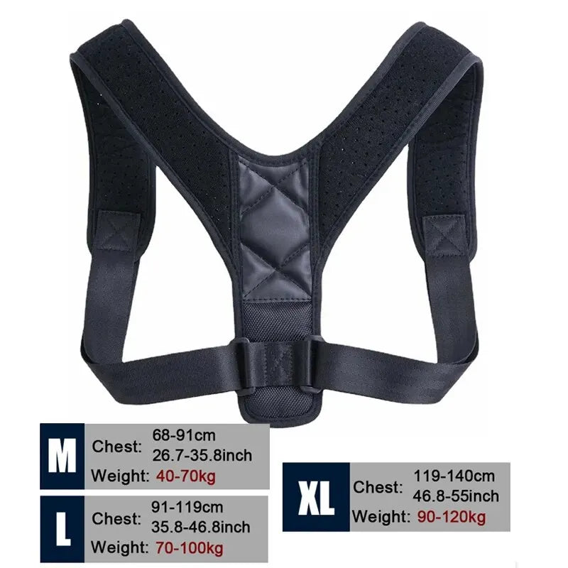 Back Posture Corrector Belt Unisex Breathable Hunchback & Sitting Support