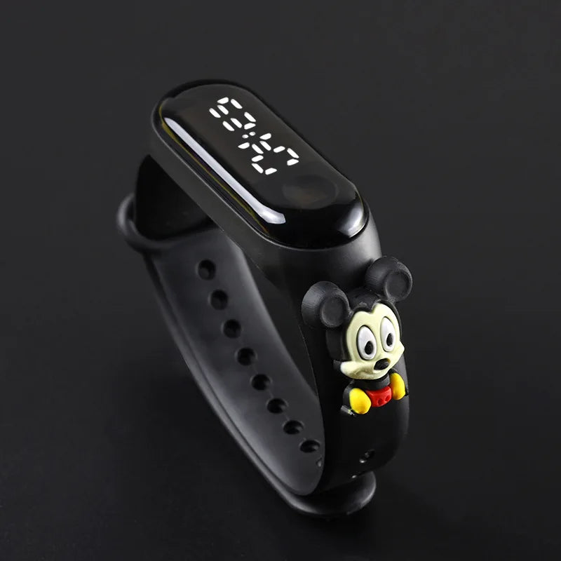Kids LED Touch Watch Mickey Spiderman Sports Bracelet Waterproof