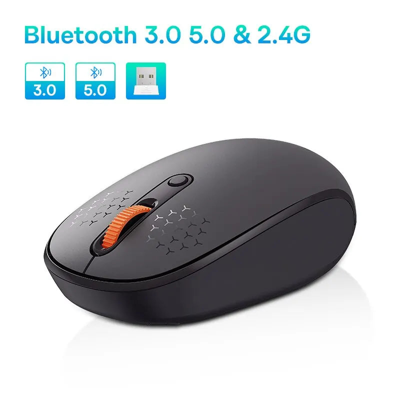 Wireless Bluetooth 5.0 Mouse 1600 DPI Silent Click for Laptop PC Gaming