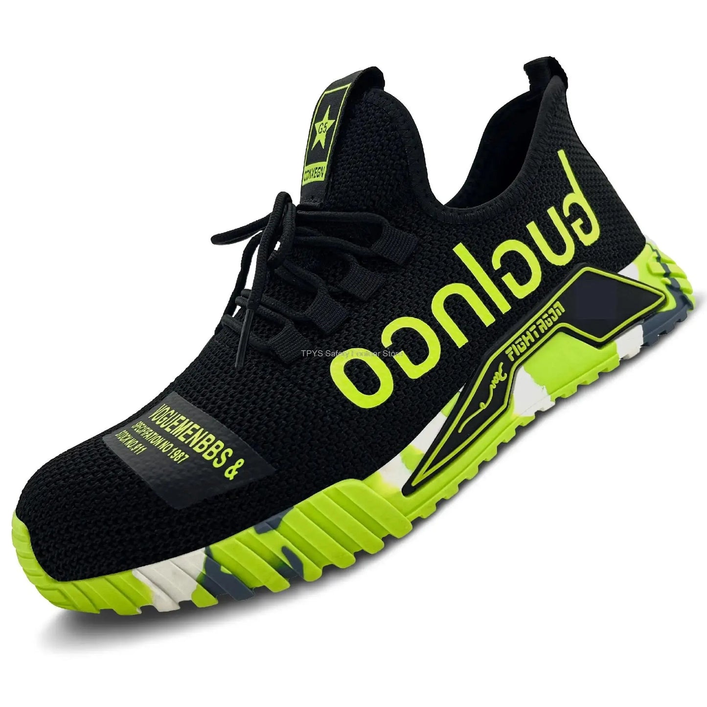 Men's Lightweight Steel Toe Safety Shoes – Breathable Anti-Puncture Boots