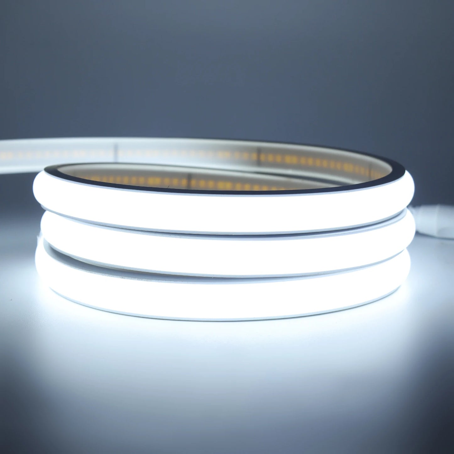 Waterproof COB LED Strip Light 12V/24V Flexible Neon Tape, 320 LEDs High-Density Linear Lighting (0.5-20M)